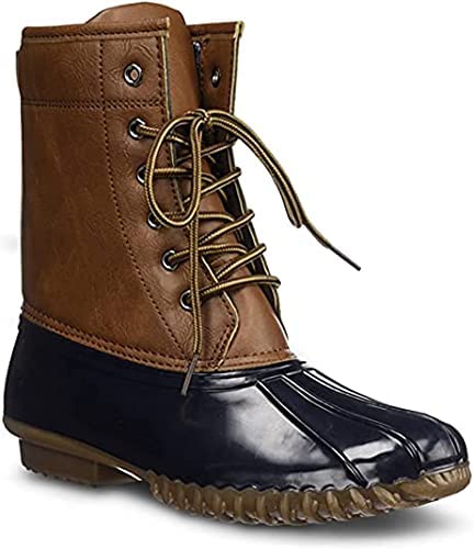 side lace up duck boots